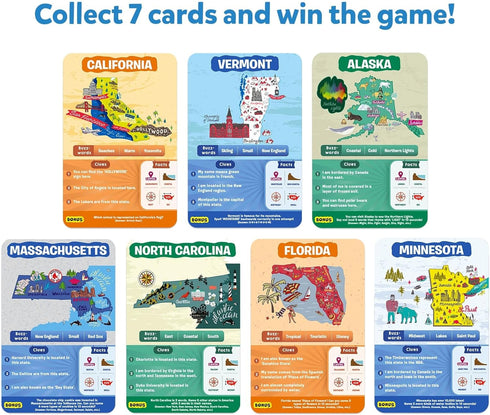Skillmatics Card Game - Guess in 10 States of America, Educational Travel Toys for Kids, Ages 8 and Up