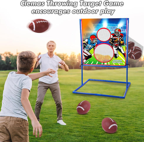 Throwing Target Game for American Football, Outdoor Fun for Kids 6-12, Perfect for Parties and Gatherings