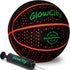 GlowCity Glow in The Dark Basketball for Teen Boys, Glowing Red Basketball, Light Up LED Toy for Night Ball Games