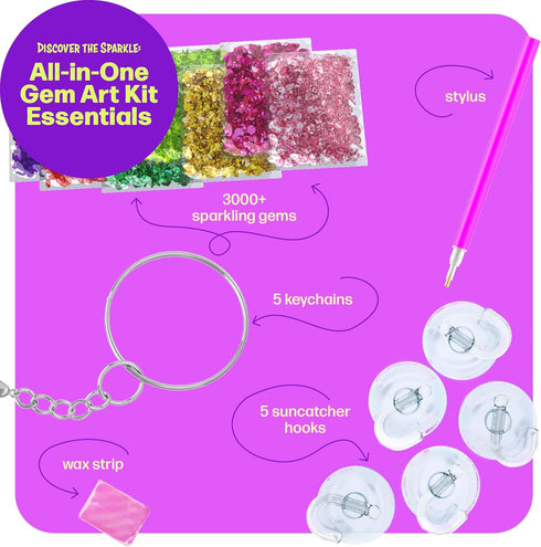 6-12 6, 7, 8, 9, 10, 11, 12 Dan&Darci Diamond Art Kit for Kids - Gem Painting - Arts & Crafts Kits for Ages - Gifts