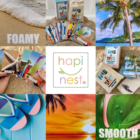 Hapinest Find and Seek Scavenger Hunt Card Game for Kids, Beach Edition