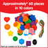 Edx Education Mini Jar Set of 60 Large Buttons | Lacing Activity for Kids | Sensory and Fine Motor Skill Development
