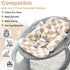 DILIMI Nursing Pillow Cover and Infant Car Seat Insert with Strap Covers, Baby Head Support for Car Seat, Brown