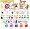 AROIC 16 Colors Kids Washable Finger Paint, Non-Toxic Art Supplies for Toddlers, Finger Painting DIY Crafts