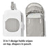 On-The-Go Wipes Dispenser with Diaper Pouch in Gray