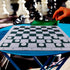 20" Set, 2 1 Sets, 26 Juegoal Portable Chess & Checkers in Travel Board Games for Kids and Adults, Folding Roll up