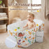 MORAIS 12 Toddler Bathtub Collapsible & Portable, Foldable Baby Bath Tub for Shower & Travel, Dual Drain Plug