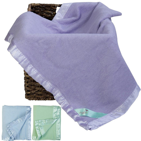 Bamboo Rayon Soft Purple Toddler Security Blanket - Thermal Lavender Baby Blanket