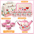 Minnot Set Sets 3 4 5 6 Tea Party for Little Girls, Flower Tea Toys for Toddlers Girls Age Year Old, Toddler Kids