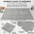 16 3/8-Inch Tebery Pieces Printed Wood Grain Interlocking Floor Tiles Thick EVA Foam Grey Puzzle Floor Mat
