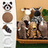Elcoho 8 Pieces Safari Stuffed Animals Plush Jungle Animal Toys, 9.8 Inch Zoo Stuffed Animals Set for Animal Themed