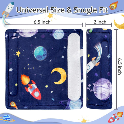 2 Pack Baby Car Seat Strap Cover Outer Space Car Seat Straps Shoulder Pads, Seat Belt Cushions Pads for Infant Car