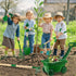 Set 10pcs Wheelbarrow Set Summer 2 3+ Duckura Kids Gardening Tools - for Kids with Shovel, Rake, Leaf Rake, Outdoor