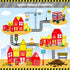 56PCS 4-8, 4 5 Magnetic Tiles for Kids, Construction Magnet Tiles with Fire Truck Station, Building, Road, Crane, Car