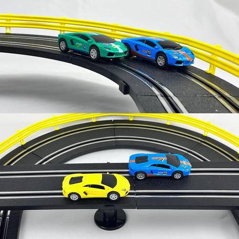 High Speed Series Tram Dual Track Set - 8.2m Electric Track with 3 Vehicles, Toys Gifts for Boys Girls