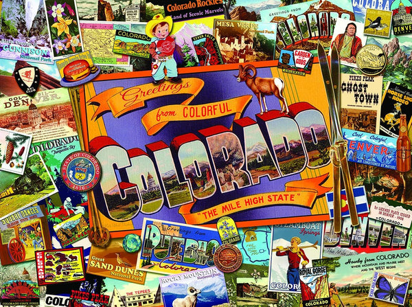 1000 20" 27" 70034 SUNSOUT INC - Mile High Colorado - pc Jigsaw Puzzle by Artist: Kate Ward Thacker - Finished Size x