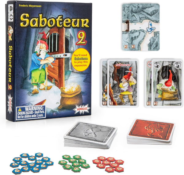Expansion Pack - Saboteur 2, Exciting Gold-Digging Strategy Card Game for 2-12 Players, Ages 8+