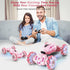 Pink RC Car Toys for Girls Aged 6-12, Gesture Sensing Stunt Car with Lights Music for Birthday Gifts