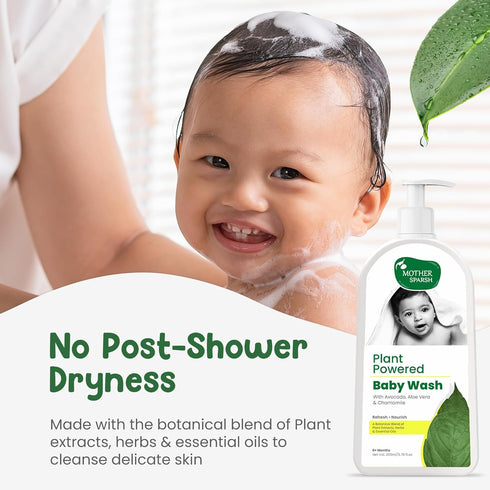 Mother Sparsh 50g (200ml Plant Powered Natural Baby face Cream, + Plant Powered Natural Baby Lotion and Baby Wash Each)