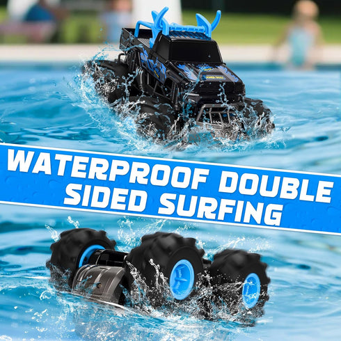 1:16 2.4GHz 4WD 2 6, 7, 8, 9, 10, 11, 12 BainGesk Waterproof Remote Control Monster Truck Toys, RC Car, All Terrain Car