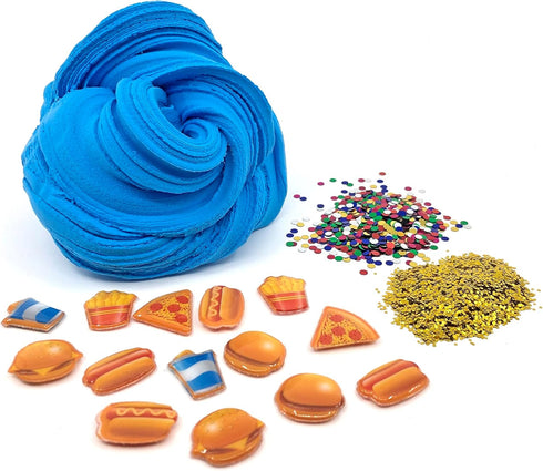 6 CRA-Z-Slimy Fast Food Blue Fluffy Butter Cloud Slime Kit, Ages and Up