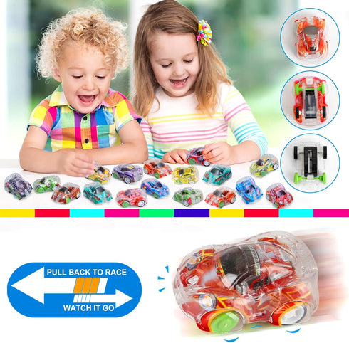 50 4-8 8-12 Worgree Pcs Mini Pull Back Cars, Small Race Car Toys Bulk Party Favors for Kids Treasure Box Toys