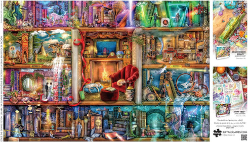 Buffalo Games Aimee Stewart The Grand Fiction Library 2000 Piece Jigsaw Puzzle for Adults - Game Night Challenge
