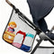 Thinp Stroller Sling Side Bag, Universal Stroller Organizer Cargo Net Strollers Caddy Mesh