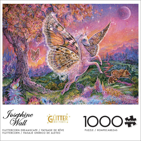 Buffalo Games - Josephine Wall - Fluttercorn Dreamscape - 1000 Piece Jigsaw Puzzle for Adults Challenging Puzzle Perfect for Game Nights - Finished Puzzle Size is 26.75 x 19.75