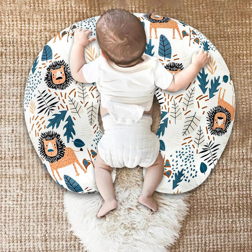 SWESEN Nursing Pillow Cover, Lion Breastfeeding Pillows Covers, Snug Fits Nursing Pillow Slipcovers for Boys Girls