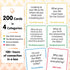 200 Conversation Cards for Christians - Fun Family Game Night, Bible Study, Perfect for Church Groups and Couples