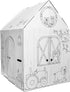 Easy Playhouse Barn - Kids Art & Craft for Indoor & Outdoor Fun, Decorate & Personalize Cardboard Fort, 32" X 26.5" X