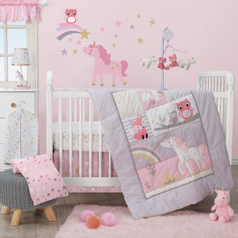 Bedtime Originals Rainbow Unicorn Changing Pad Cover for Baby