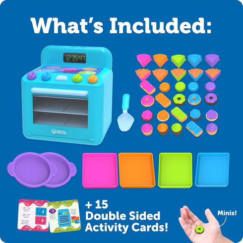 Playset, Set Learning Resources Sorting Sweets Mini Oven, Play Food, Kids Kitchen Pretend Play Toys, Mini Food, Sorting