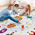 Mfmiudole 71"59" Solar System Baby Gyms Playmats for Playpen Giant Space Rug Planets, ABC Alphabet Learning Mat