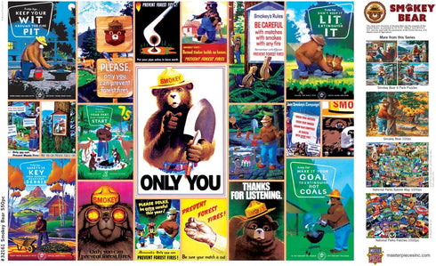MasterPieces 550 Piece Jigsaw Puzzle - Smokey Bear for Adults, Family, or Youth - 18"x24"