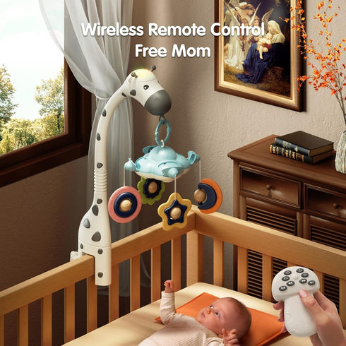 Mobile,3 1 0 3 6 9 TUMAMA Baby Crib in Crib Toys with Remote Control,Projection Night Light, Music and White Noise