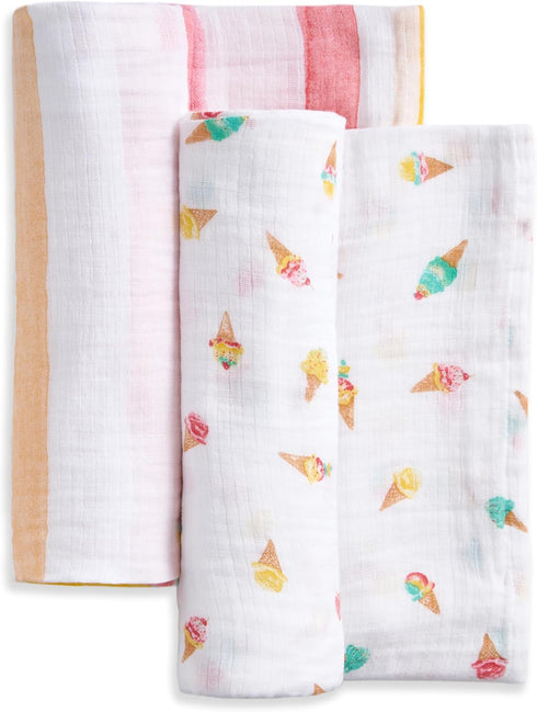 aden + anais Essentials Cotton Muslin Swaddle, Breathable Baby Blanket, Ideal for