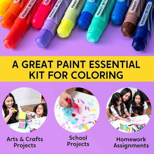 36 JOYIN Colors Washable Tempera Paint Sticks, Art Supplies, Paint for Kids, Quick Drying and No Mess Arts Project