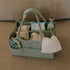 Parker Baby Diaper Caddy and Nursery Storage Bin - Removable Organizer Insert, Multi-Purpose Baby Essentials, Sage Green