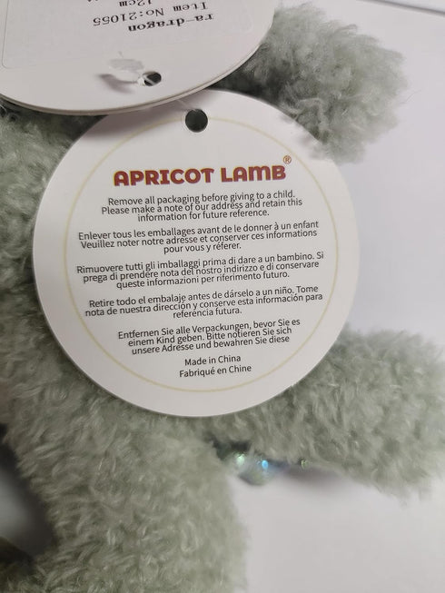 Apricot Lamb Baby Dragon Dinosaur Soft Rattle Toy: Plush Stuffed Animal for Newborn (Dragon, 6 Inches)