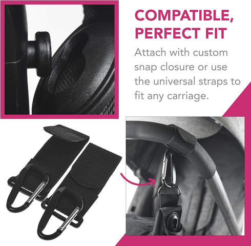 Baby & Beyond Essential Bag, Compatible with Doona Car Seat Stroller, with additional hooks and straps to be compatible