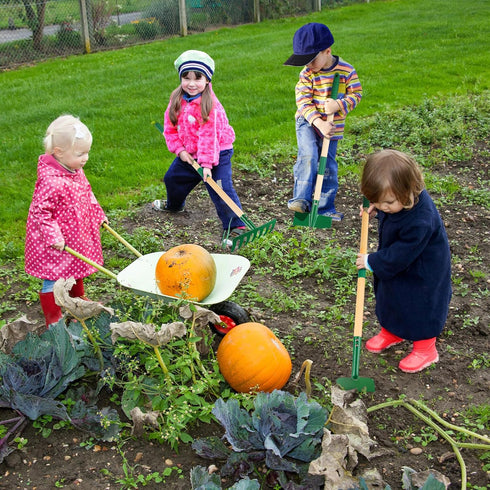 Set 7pcs Summer 3 4 5 Duckura Kids Gardening Tools - Garden Tool for Kids with Shovel, Rake, Hoe, Leaf Rake, Outdoor