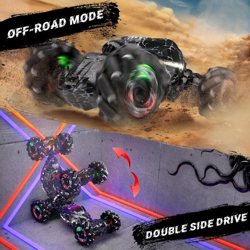 2.4Ghz 4WD 5-7 8-13 Terucle Remote Control Car, Gravity Gesture Sensing RC Cars, Monster Stunt Twist Truck Kids Toys