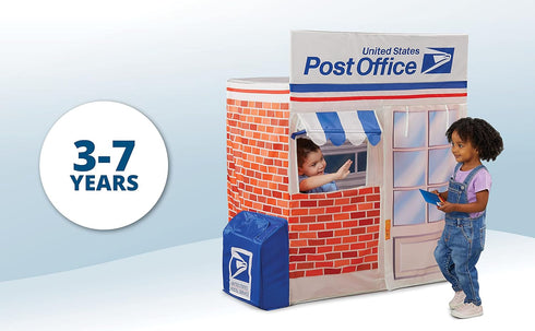 Kid Trax USPS Play Tent for Kids - Large Tent House with Mail Collection Box & Carrying Case, Post Office Toy