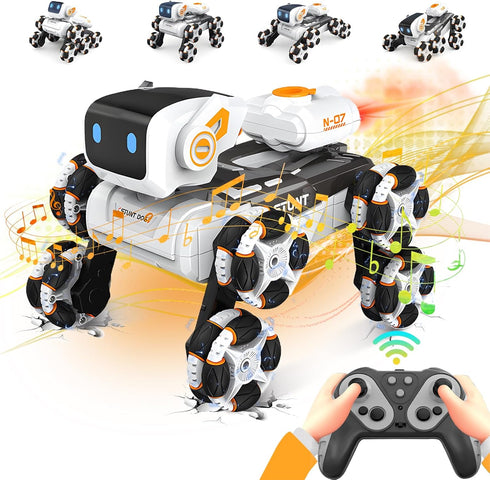 Robot Dog Toy for Kids,2.4Ghz Remote Control Dog Stunt Robot Dogs 2nd