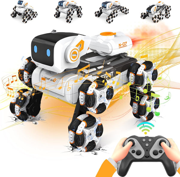 Robot Dog Toy for Kids,2.4Ghz Remote Control Dog Stunt Robot Dogs 2nd