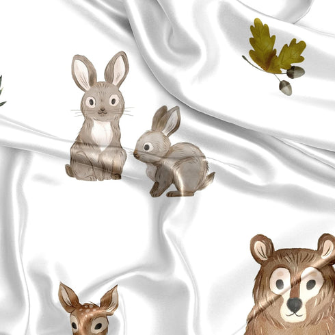 Sweet Jojo Designs Woodland Forest Animals Boy Girl Gender Neutral Unisex Baby Satin Fitted Crib Sheet Infant Newborn