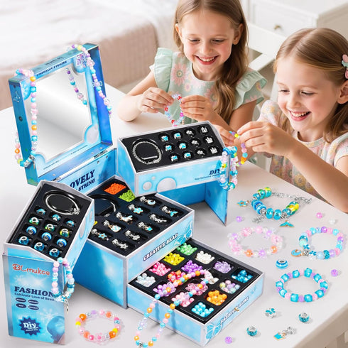 8-12, Set 4-6 7 8 BLmukce Charm Bracelet Making Kit for Girls Ages DIY Jewelry Making Kit & Craft with Beads, Charms