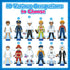Atoylink Wooden Magnetic Dress Up Dolls Pretend Play Set, 40+ Pcs Occupations Community Helpers for Toddlers